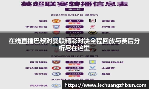 在线直播巴黎对曼联精彩对决全程回放与赛后分析尽在这里